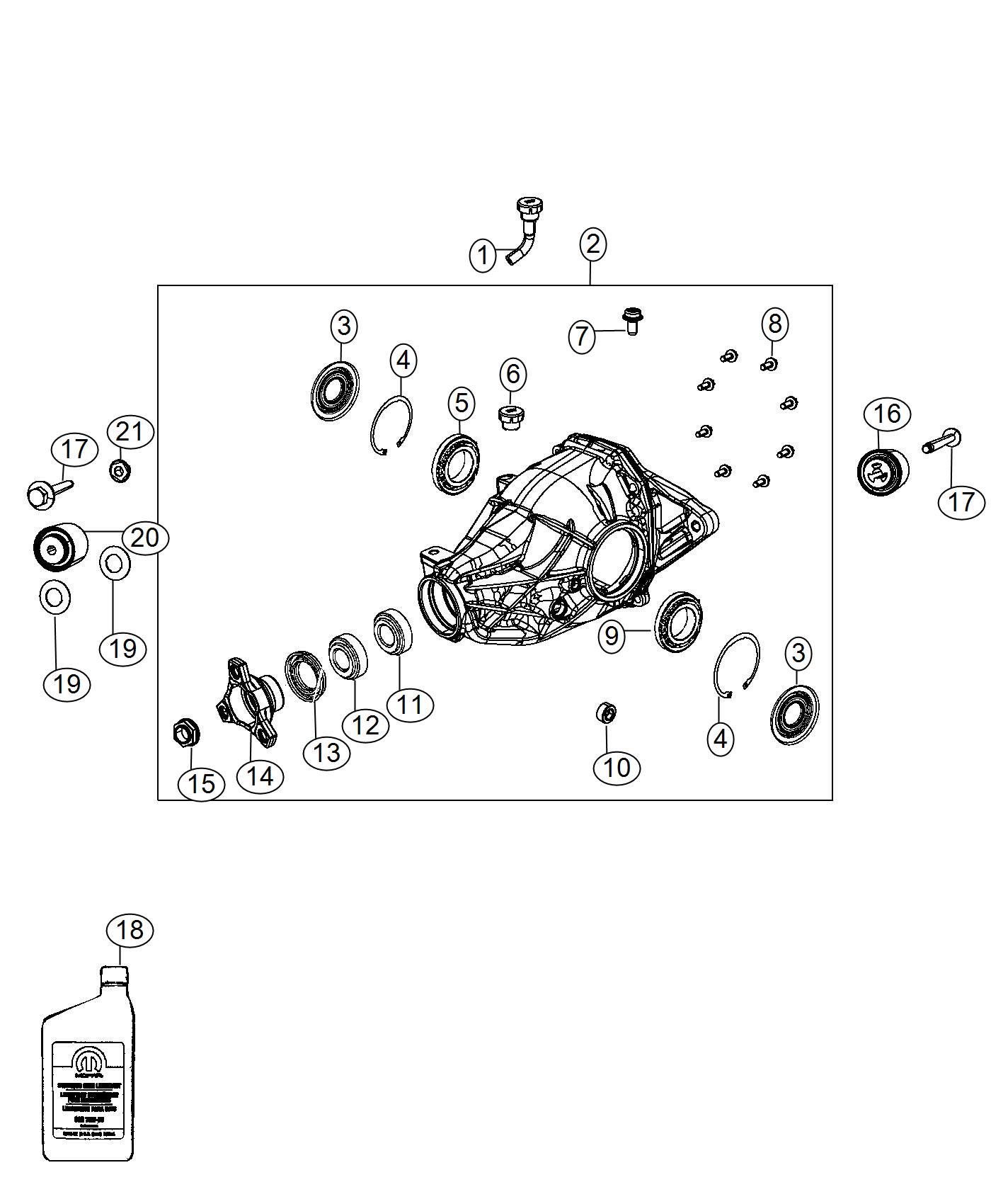 Axle Assembly and Components. Diagram