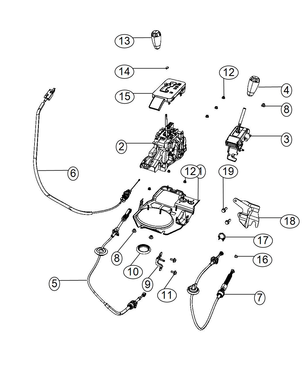 Diagram Gearshift Controls. for your 2000 Chrysler 300  M 