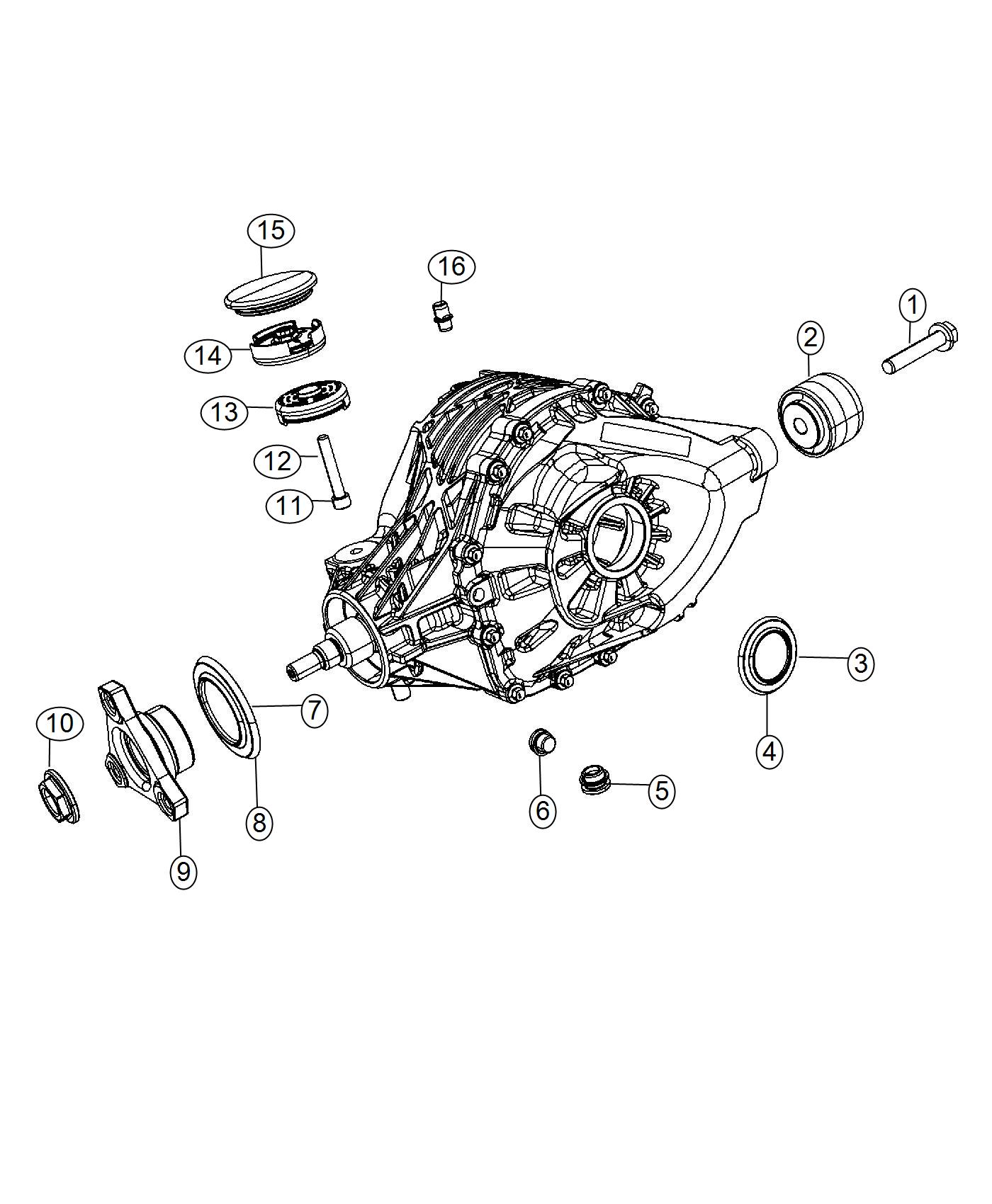 Diagram Housing and Differential with Internal Components. for your Chrysler 300  