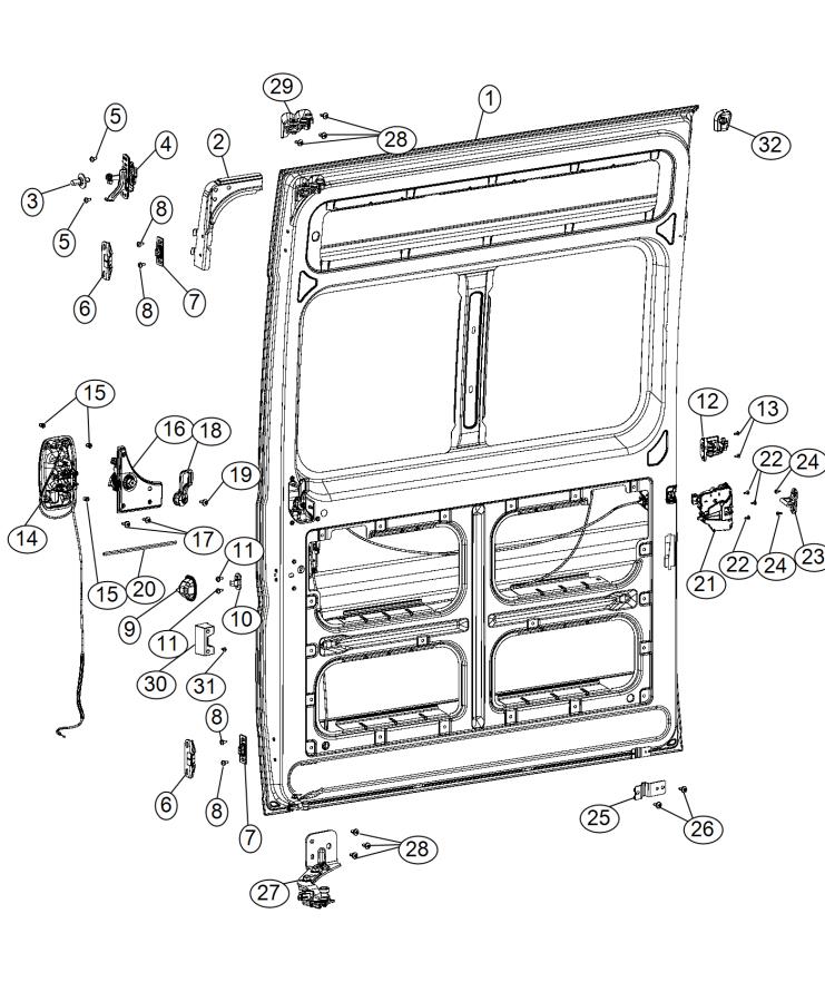 Sliding Door Assembly. Diagram