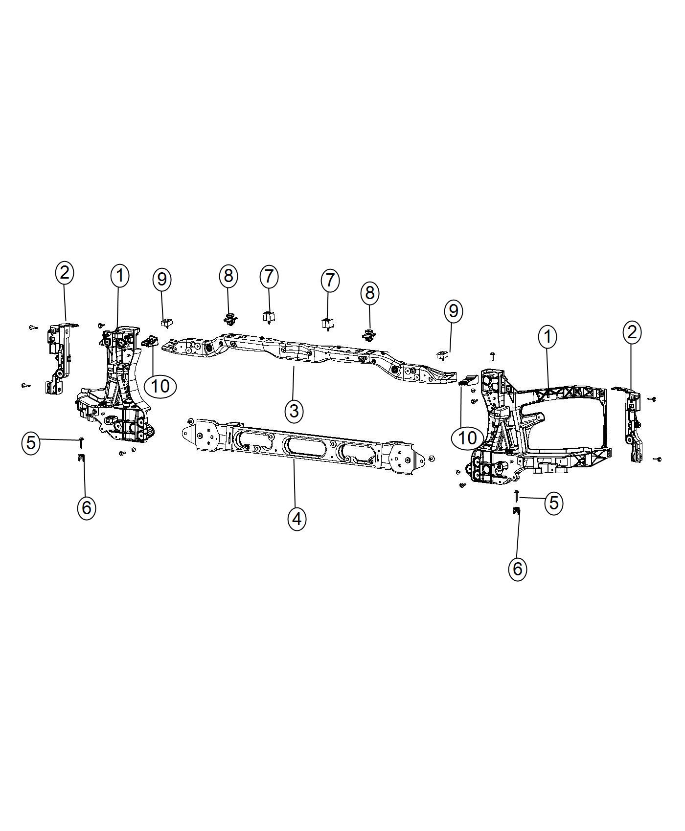 Diagram Radiator Support. for your Ram 2500  