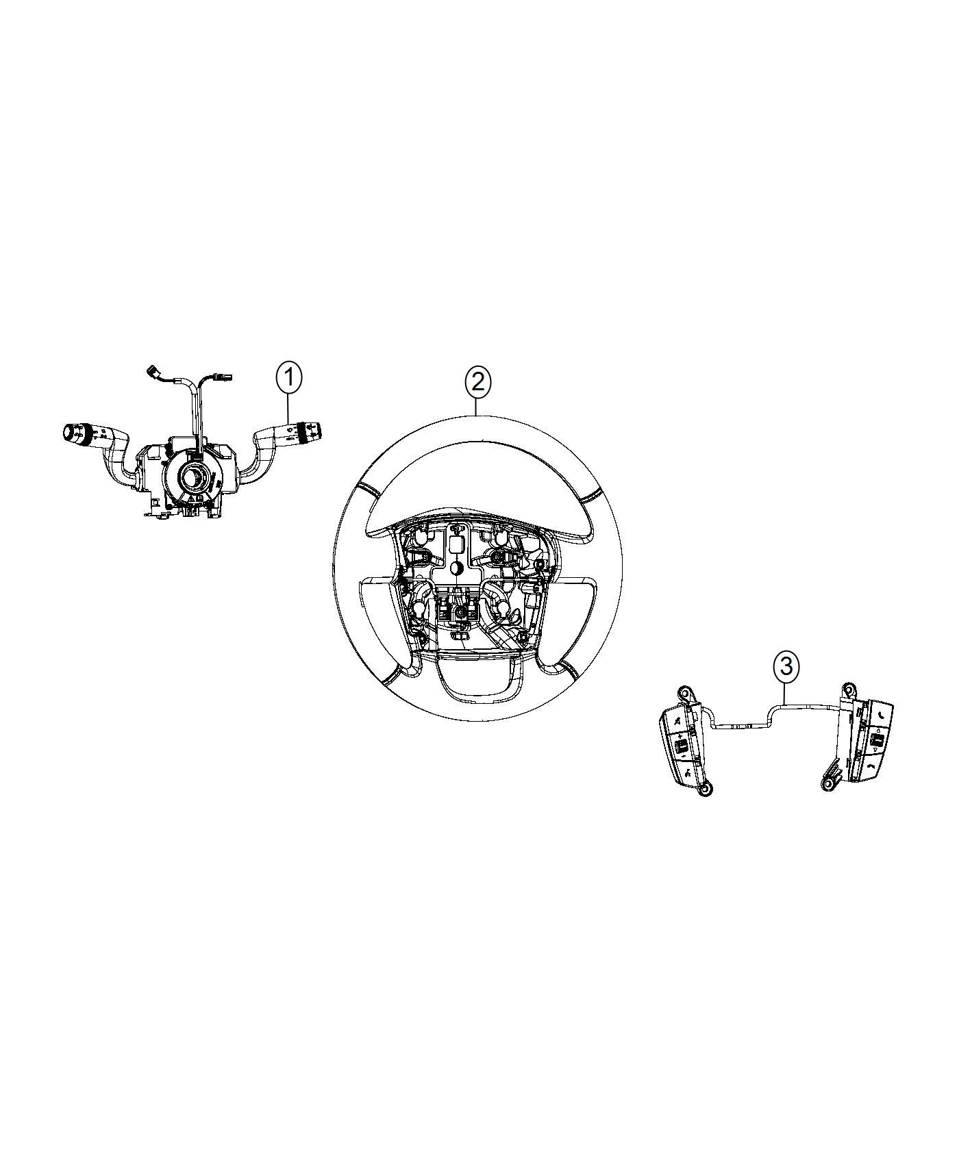 Diagram Switches, Steering Column and Wheel. for your Ram ProMaster  