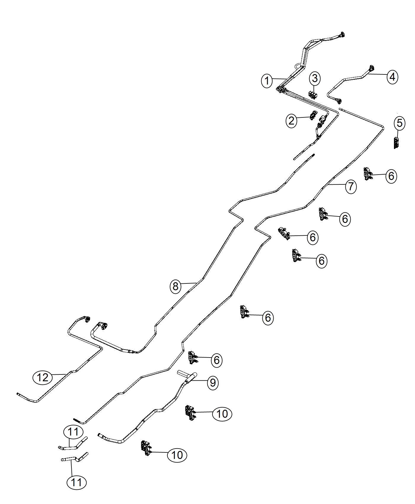 Fuel Lines, Rear. Diagram