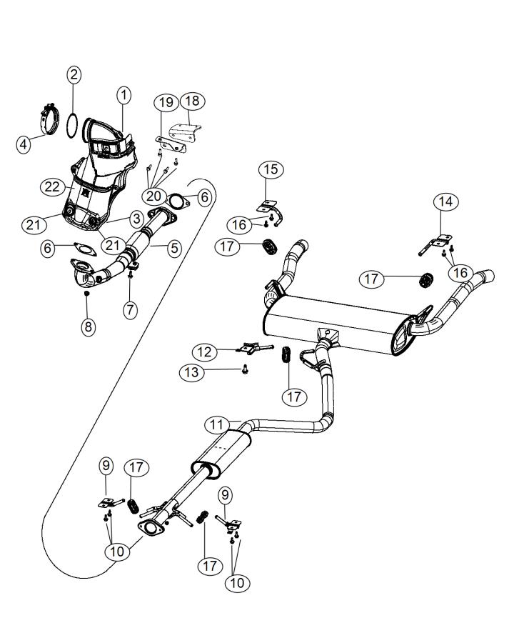 Diagram Exhaust System. for your Dodge Dart  