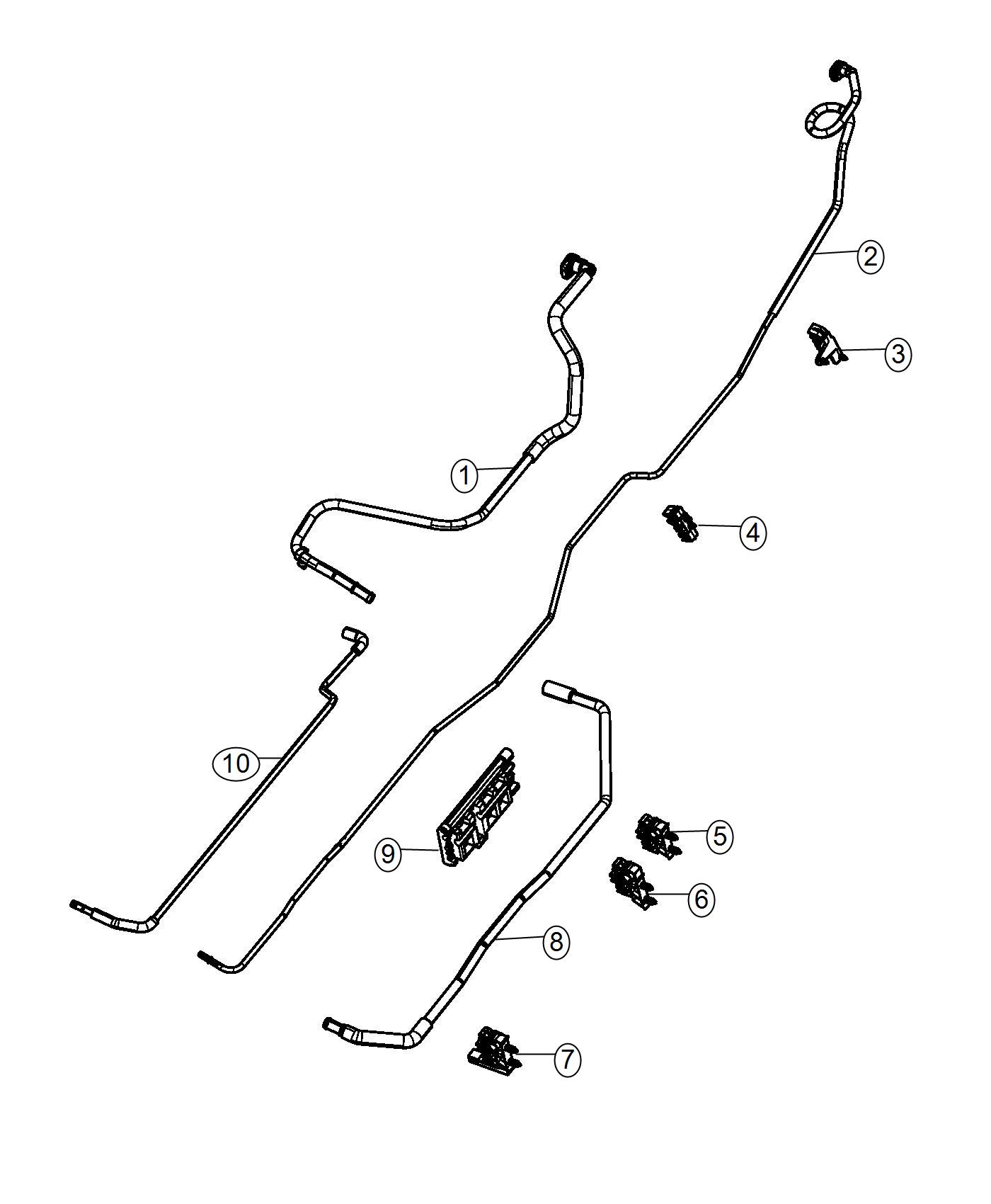 Diagram Fuel Lines, Rear. for your 2005 Ram 2500   