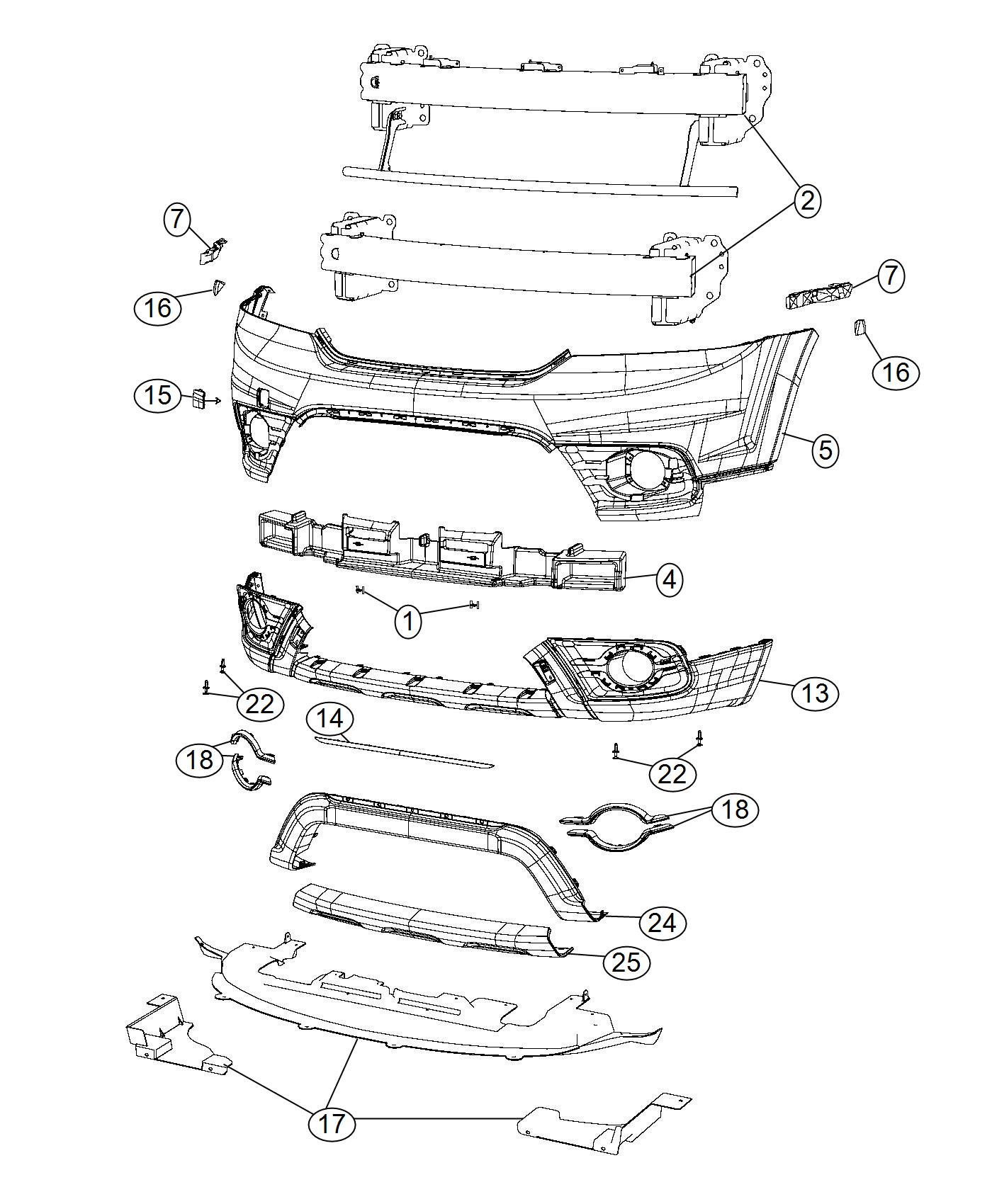 Diagram Fascia, Front. for your Dodge