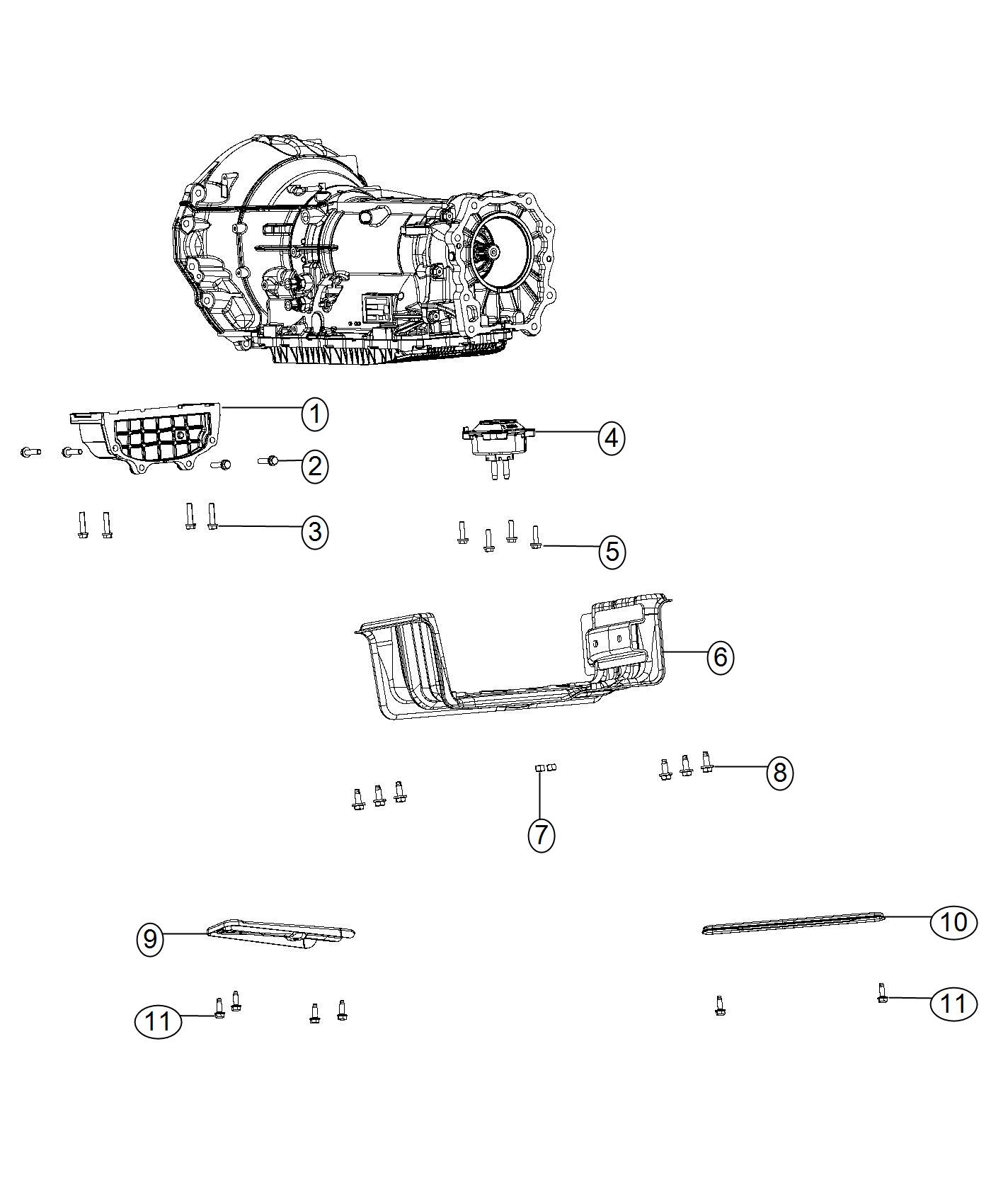 Diagram Transmission Support 4WD. for your Dodge