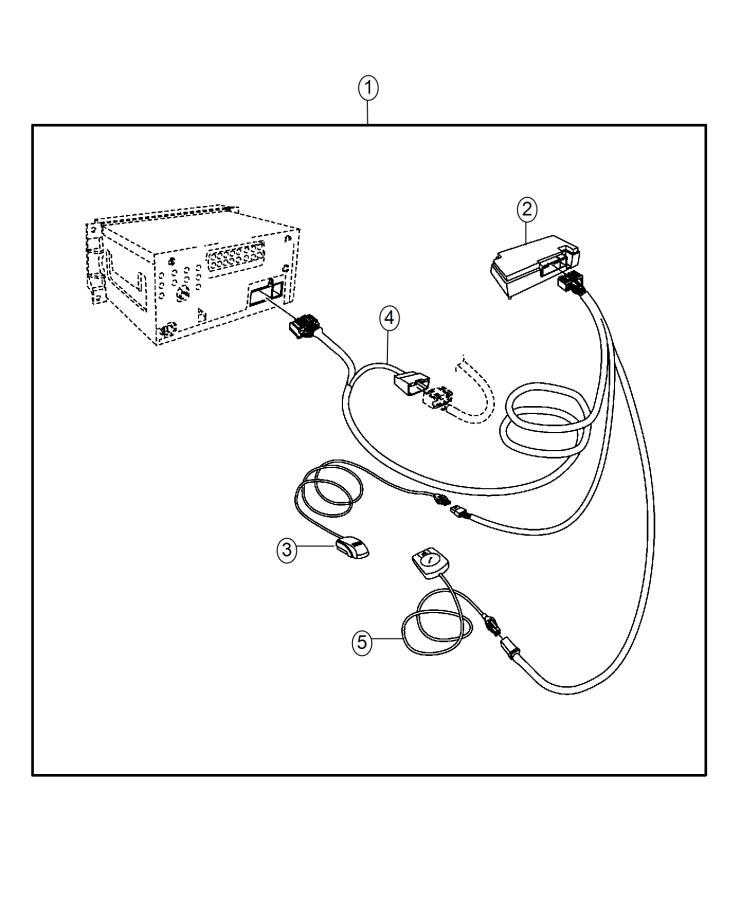 Diagram Hands Free Kit-Cellular Phone-Blue Tooth. for your 2014 Chrysler Town & Country  L Touring 