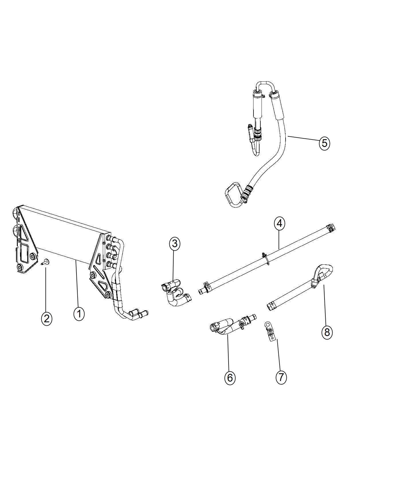 Power Steering Hoses. Diagram