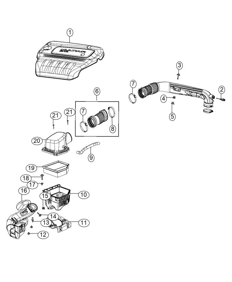 Diagram Air cleaner. for your Dodge Dart  