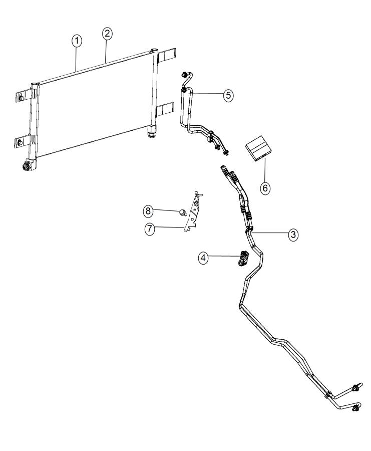 Transmission Oil Cooler and Lines. Diagram