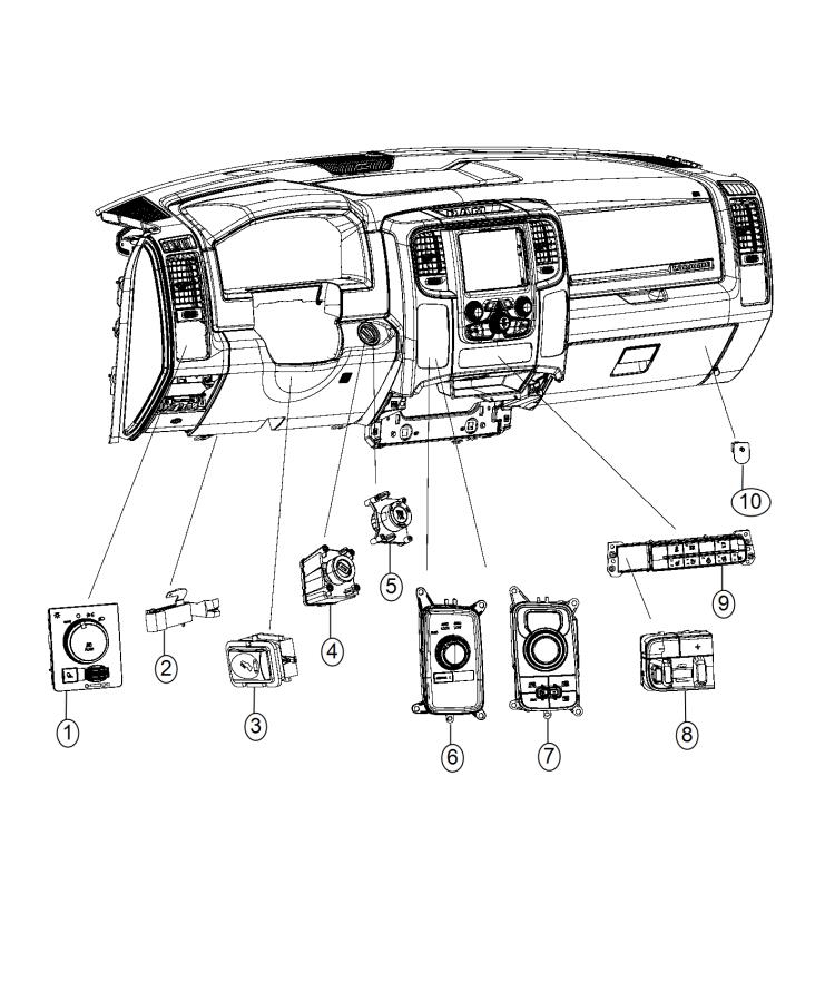 Switches, Instrument Panel. Diagram