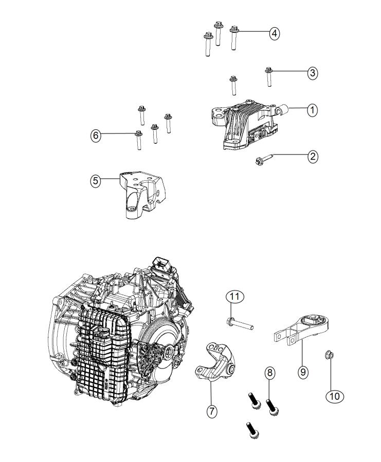 Diagram Mounting Support. for your 1999 Chrysler 300  M 