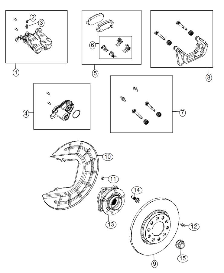 Diagram Brakes, Rear Disc. for your Chrysler