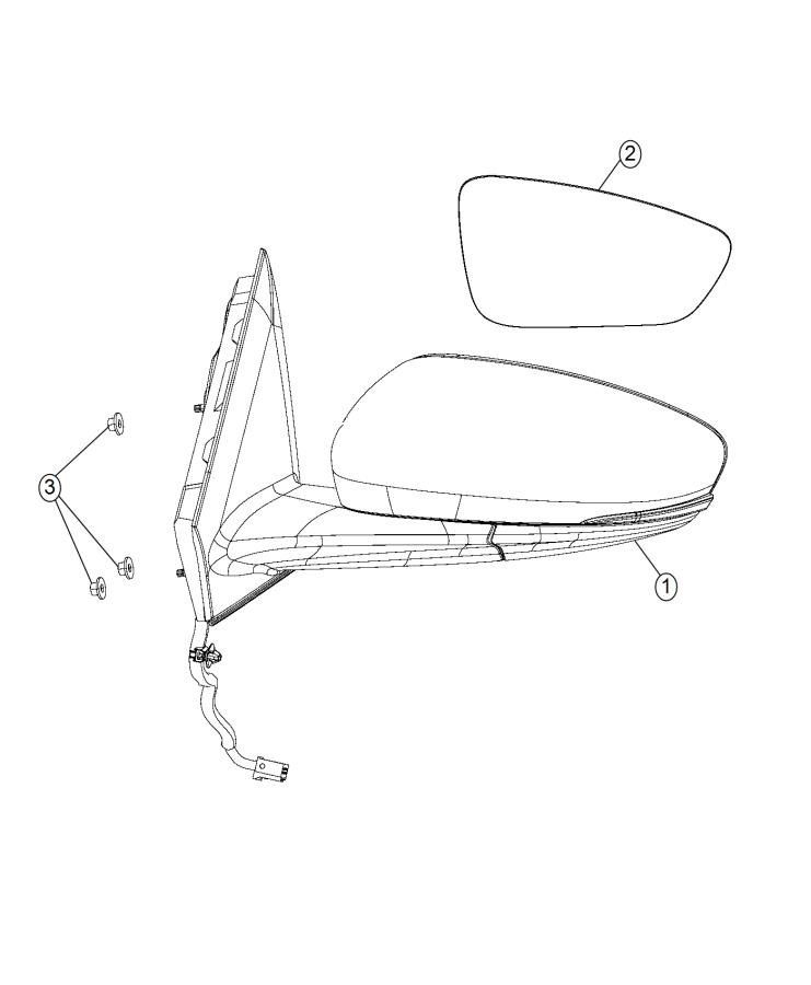 Diagram Mirror, Exterior. for your 2004 Chrysler 300 M  