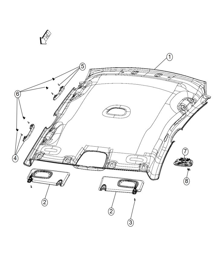 Headliners and Visors. Diagram