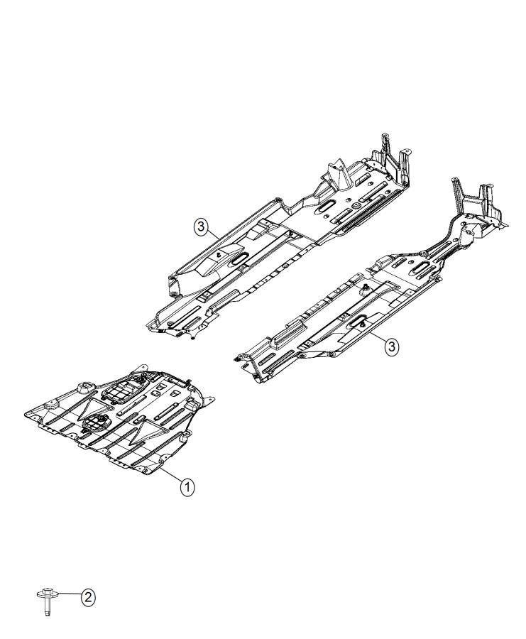 Diagram Underbody Shields And Plate. for your Chrysler 300  M