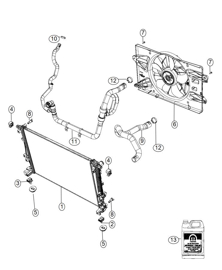 Diagram Radiator and Related Parts. for your 2003 Chrysler 300  M 