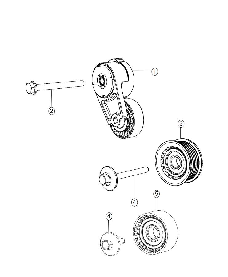 Diagram Pulleys and Related Parts. for your 2004 Chrysler Town & Country Limited  