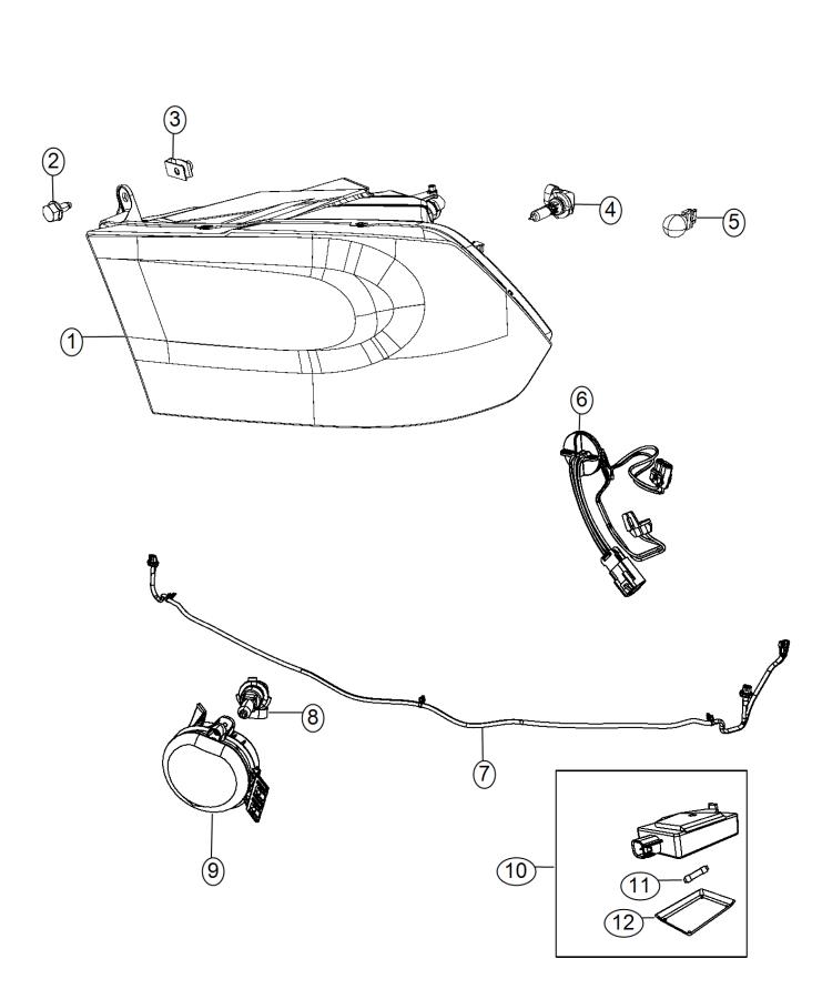 Lamps, Front. Diagram