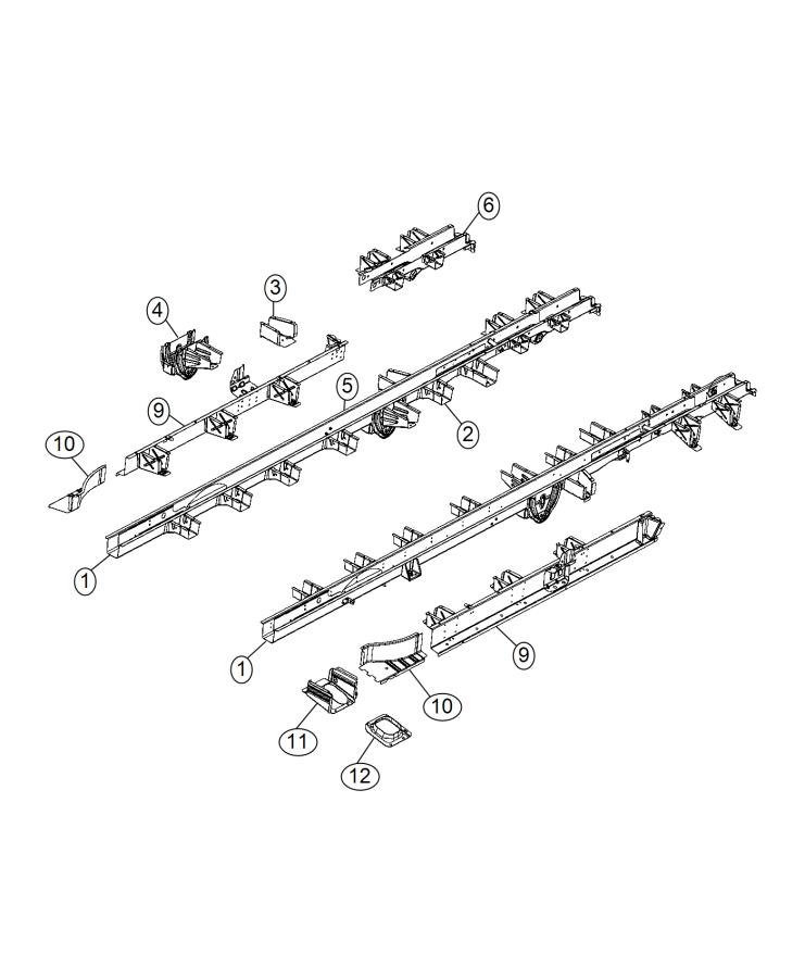 Diagram Frame, Rear. for your Chrysler 300  M