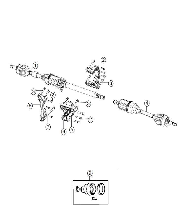 Diagram Shafts, Axle. for your Chrysler 300 M 