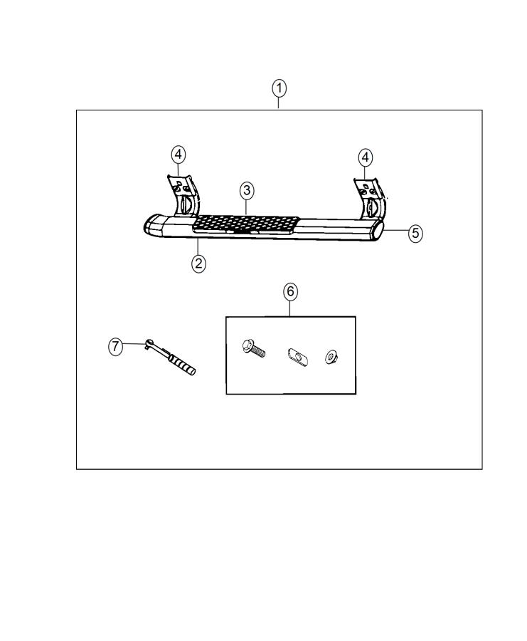 Diagram Step Kit, Tubular Side. for your 2024 Ram 2500   