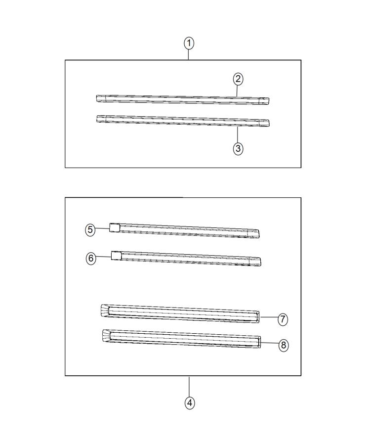 Diagram Molding Kit, Body Side. for your 2012 Dodge Challenger   