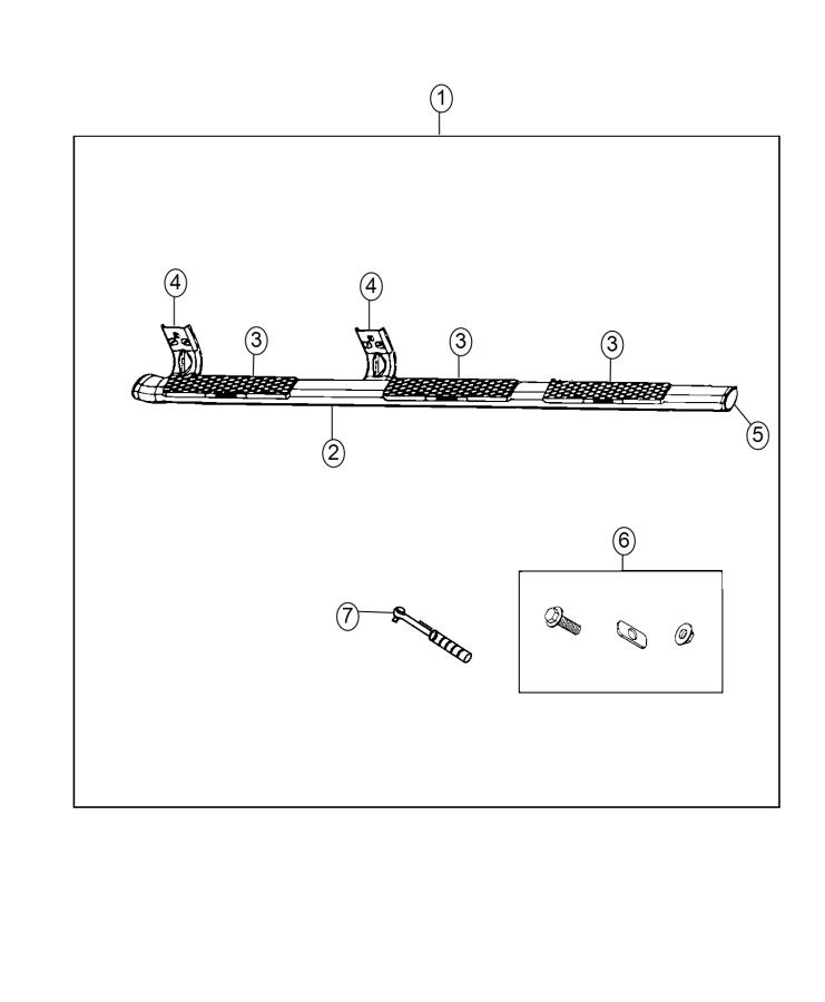 Diagram Step Kit, Tubular Side. for your 2024 Ram 1500   