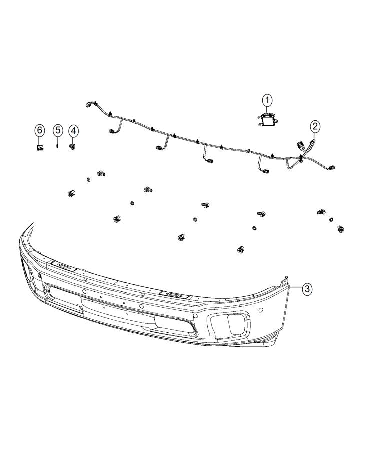 Diagram Park Assist, Front. for your Ram 1500  