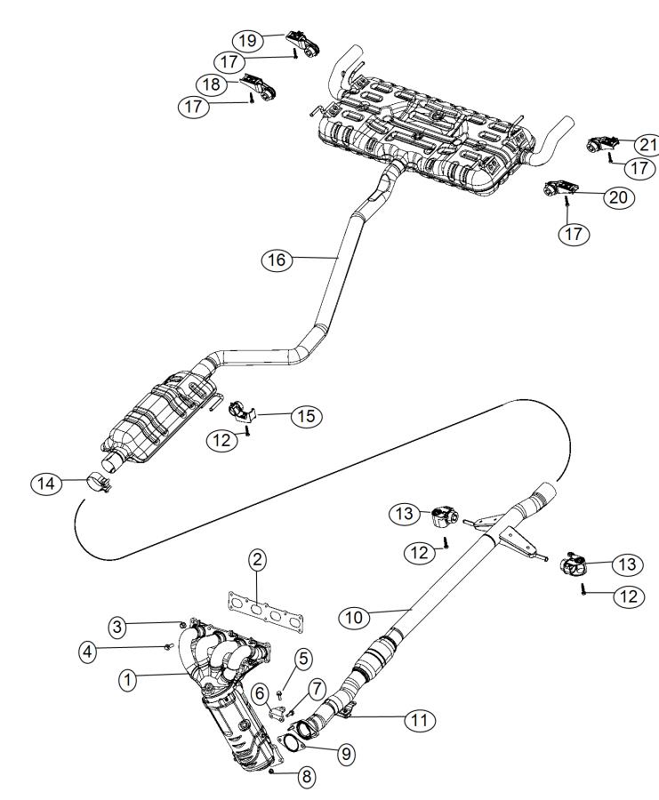 Diagram Exhaust System. for your Chrysler