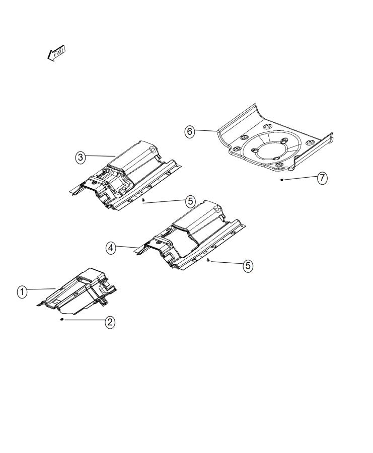 Diagram Heat Shield Exhaust Floor Pan. for your Chrysler 300  M