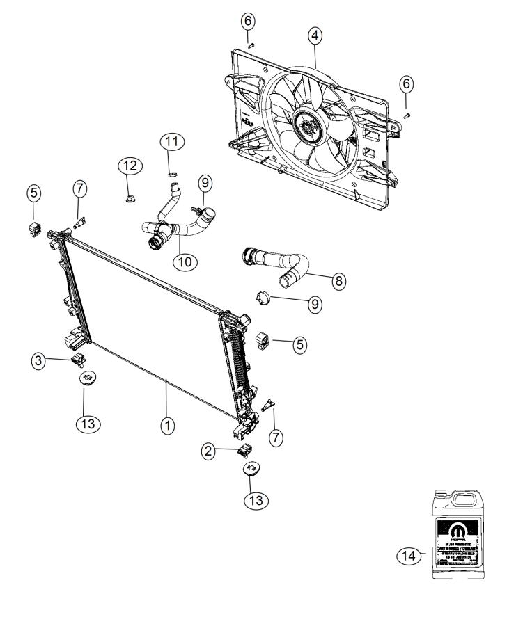 Diagram Radiator and Related Parts. for your 2003 Chrysler 300  M 