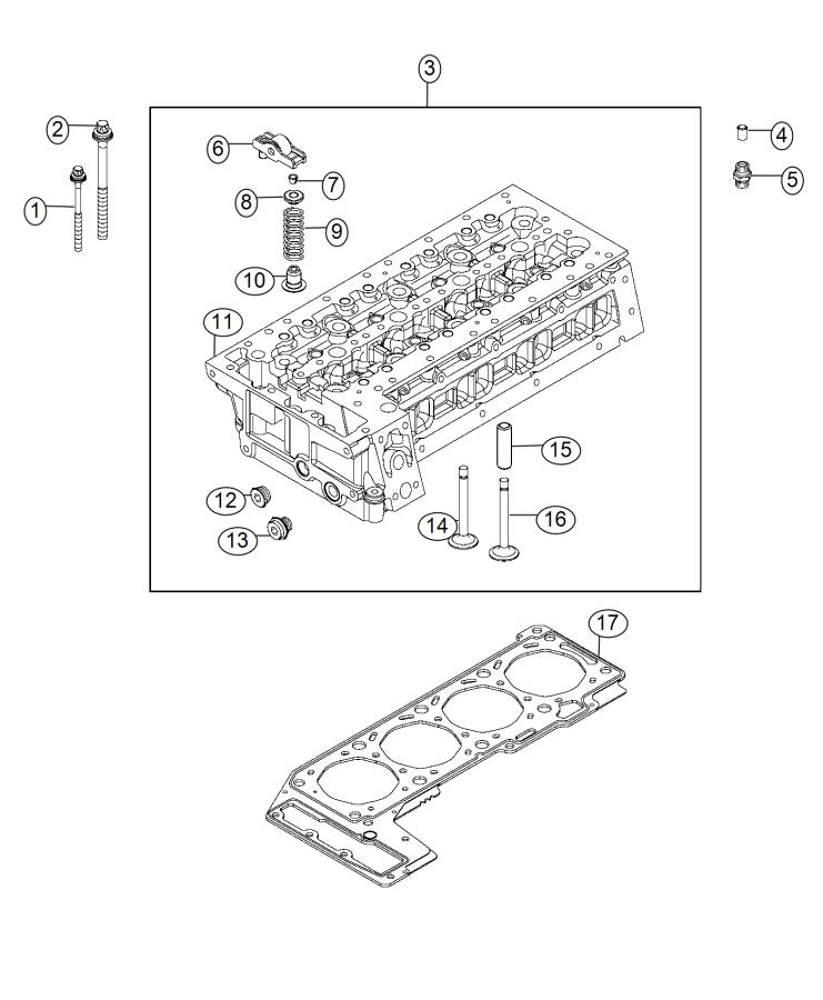 Cylinder Head 3.0L Diesel [3.0L I4 ECO DIESEL ENGINE]. Diagram