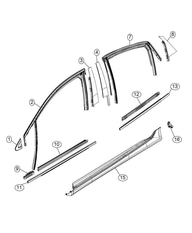 Diagram Exterior Ornamentation. for your 2004 Chrysler 300 M  