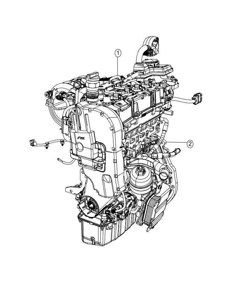 Diagram Engine Assembly And Service Long Block 1.4L Turbocharged [1.4L I4 16V MultiAir Turbo Engine]. for your Ram