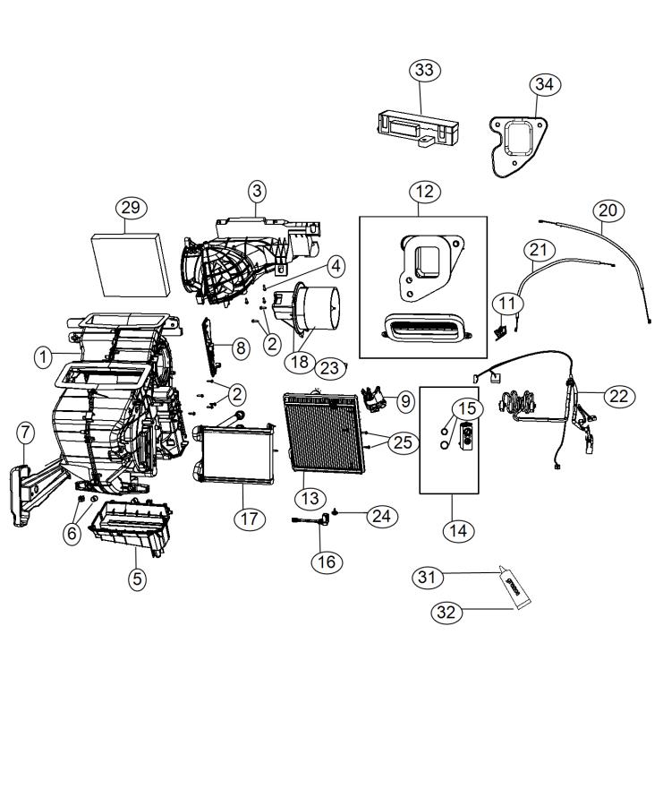 Diagram A/C and Heater Unit. for your 2000 Chrysler 300  M 