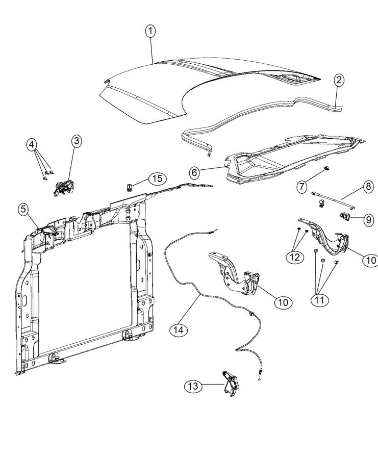 Diagram Hood and Related Parts. for your Fiat 500C  