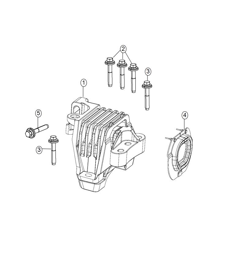 Diagram Engine Mounting Right Side 2.4L [2.4L I4 MultiAir Engine]. for your 2001 Chrysler 300  M 