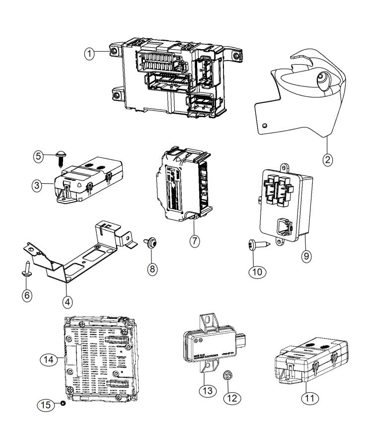 Diagram Modules, Body. for your Fiat 500  