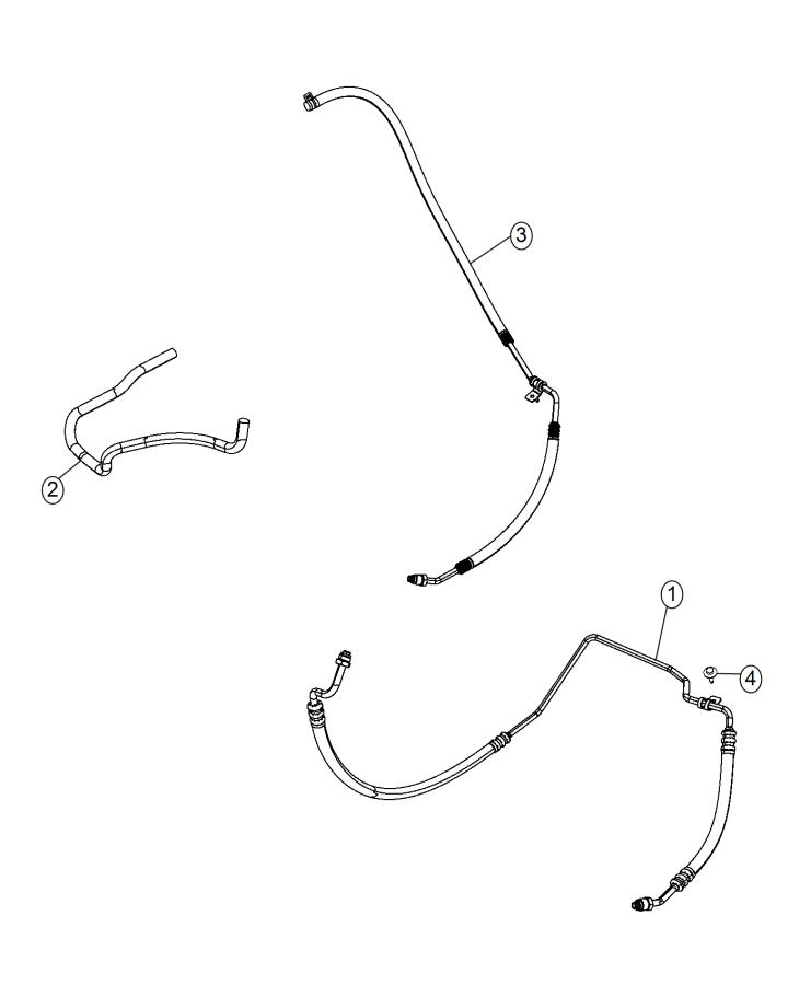 Diagram Power Steering Hoses. for your Dodge