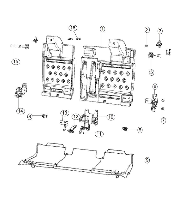 Diagram Second Row - Split Seat. for your 2003 Chrysler 300  M 