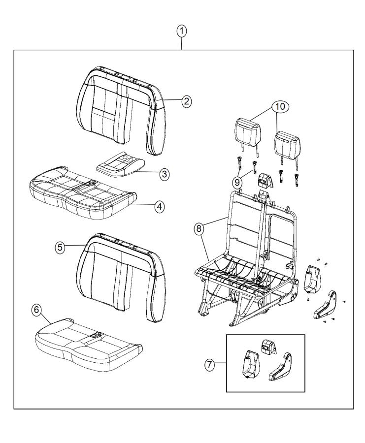 Passenger Seat Bench [PASSENGER DOUBLE SEAT]. Diagram