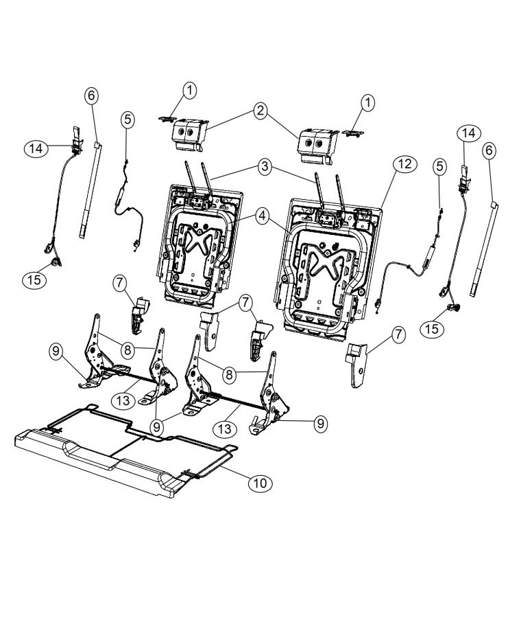 Diagram Third Row - 50/50. for your 2003 Chrysler 300  M 