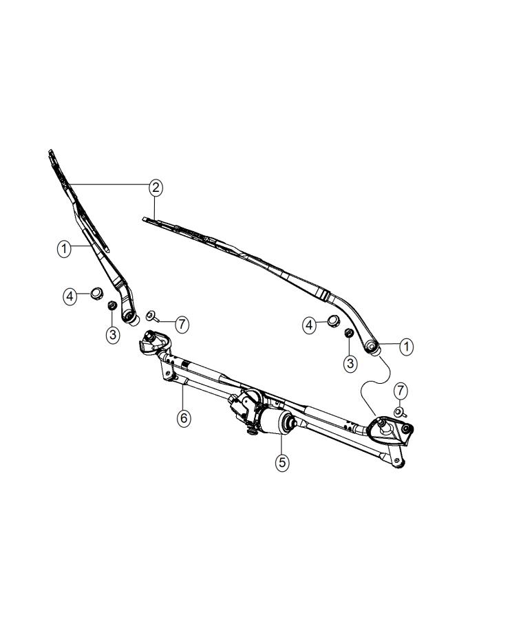 Front Wiper System. Diagram