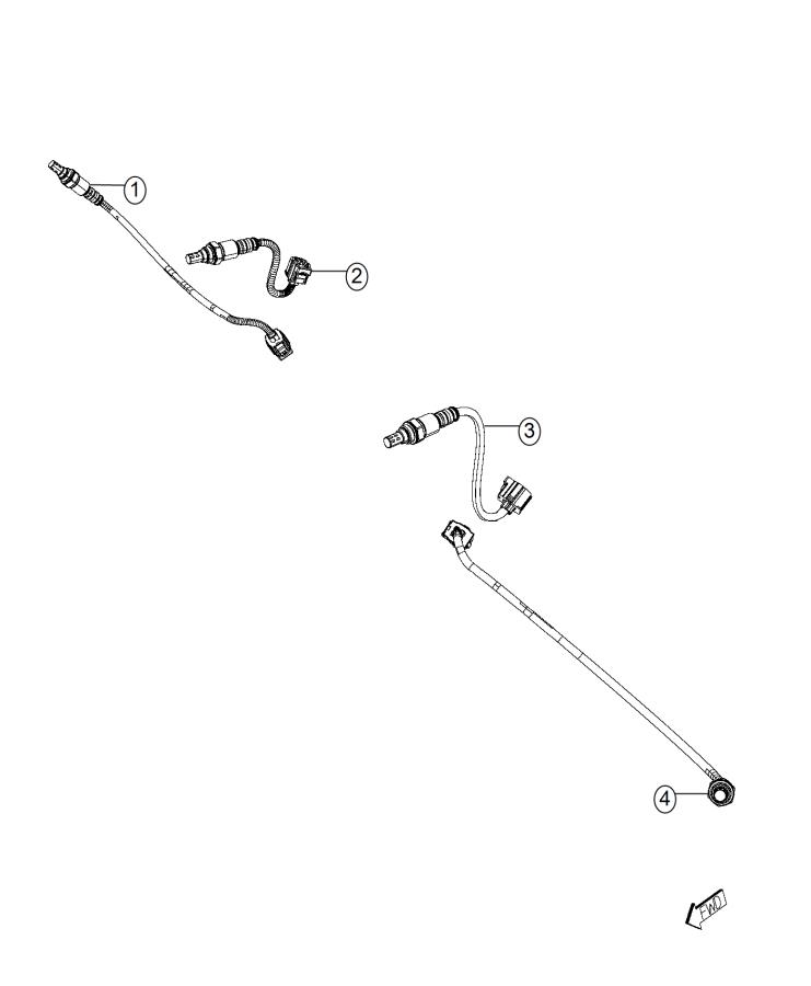 Diagram Sensors, Oxygen. for your 1998 Dodge Stratus   