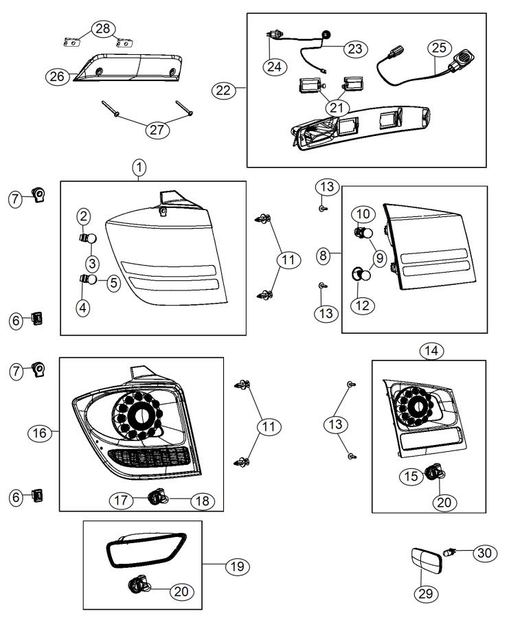 Lamps, Rear. Diagram