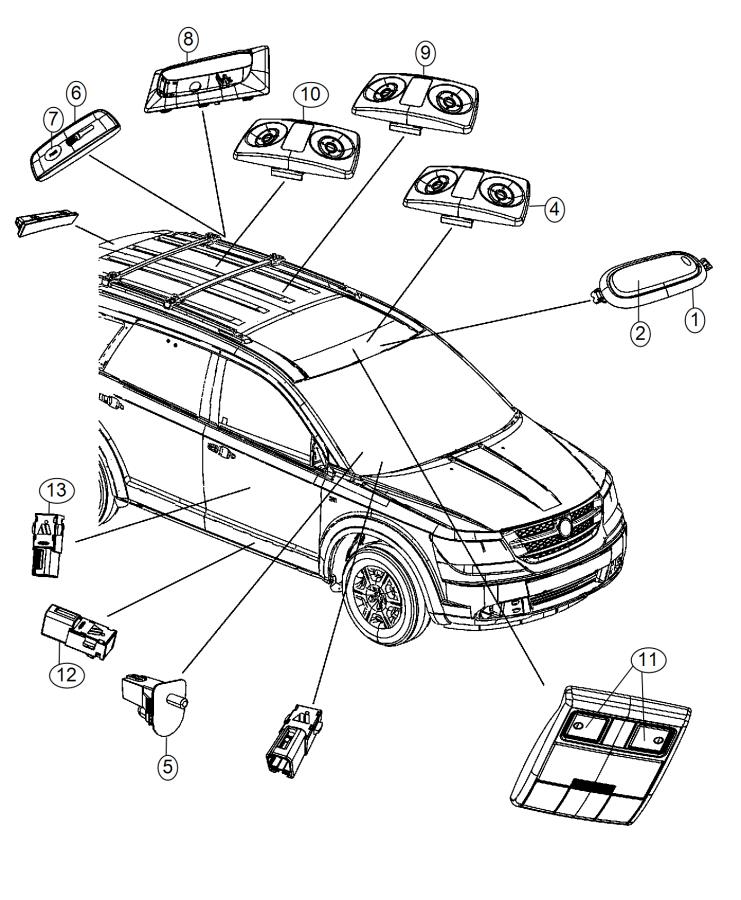 Diagram Lamps, Interior. for your Chrysler 300  M