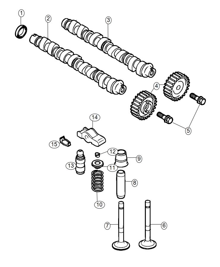 Diagram Camshafts And Valvetrain 2.0L Diesel [2.0L I4 Turbo Diesel Engine]. for your Chrysler 300  M