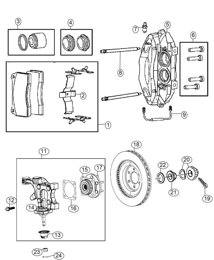 Diagram Brakes, Rear, Disc. for your Chrysler 300  M